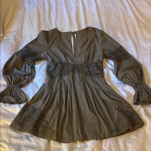 Elegant Olive Green Women's Dress